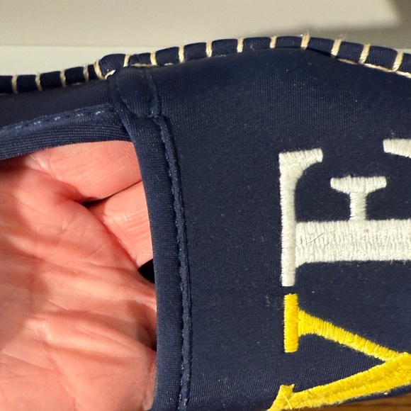 Navy Espadrilles with LOVE Embroidery - Picture 5 of 5